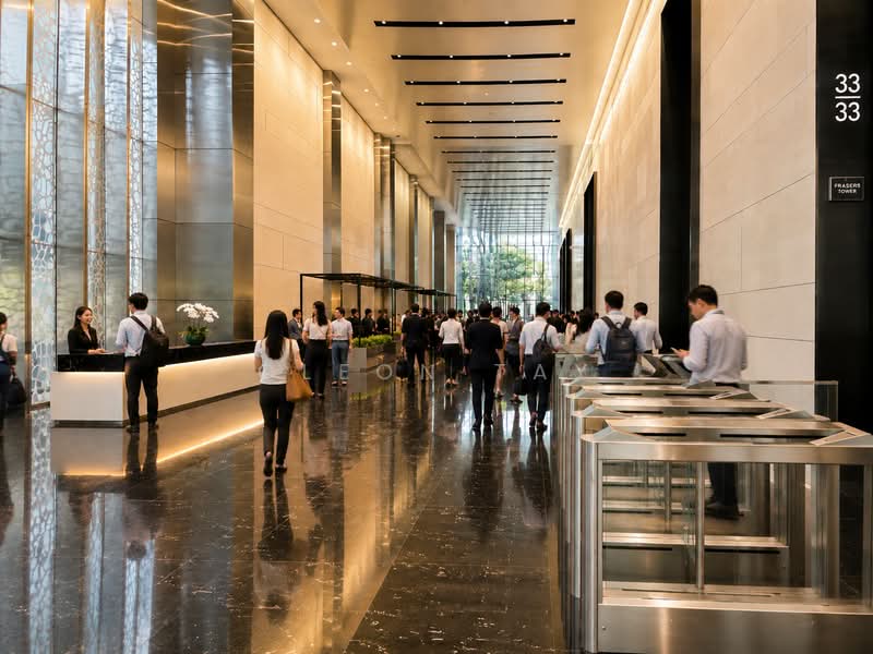 Frasers Tower, 182 Cecil Street, 129 sqft, Food & Beverage For Rent, by Cleon Tay, 500195035 - Lobby - CommercialGuru.com.sg