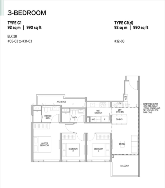 Union Square Residences, 28 Havelock Road,, 3 Bedrooms, 990 sqft, Condominium For Sale, by Ann Yu 尤秀缘, 500195052 - PropertyGuru.com.sg