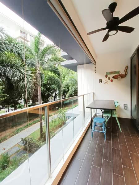 Hedges Park Condominium, 73 Flora Drive, 2 Bedrooms, 764 sqft, Condominium For Rent, by Dominic Phua, 500195147 - Balcony - PropertyGuru.com.sg