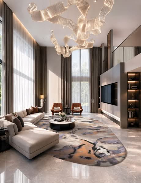 ◤ Chancery Hill Road Brand New Bungalow ◥ PREVIEW LAUNCH OPENING SOON!, Jalan Novena Chancery Hill Dyson Road Gentle Drive Jalan Merlimai, 6 Bedrooms, 9,448 sqft, Detached House For Sale, by Val Lin, 500195167 - Living Room - PropertyGuru.com.sg