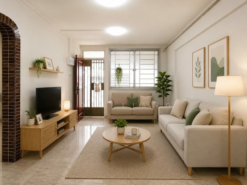 511 Hougang Avenue 10, 511 Hougang Avenue 10, 2 Bedrooms, 689 sqft, HDB Flat For Sale, by Joel Liang, 500195340 - Living Room - PropertyGuru.com.sg