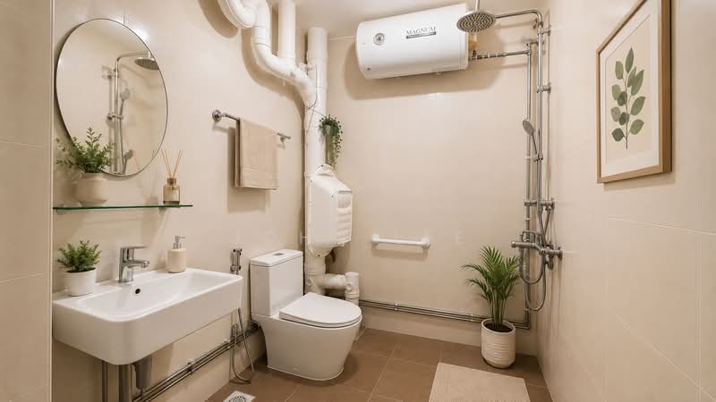 412 Choa Chu Kang Avenue 3, 412 Choa Chu Kang Avenue 3, 3 Bedrooms, 1,119 sqft, HDB Flat For Sale, by John Lee, 500195357 - Bathroom - PropertyGuru.com.sg