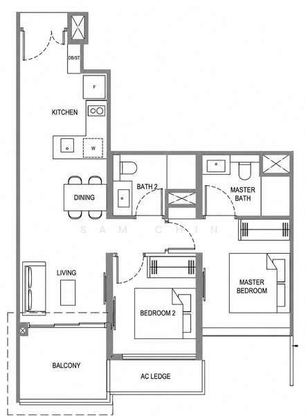 Verdale, 6 De Souza Avenue, 2 Bedrooms, 743 sqft, Condominium For Sale, by Sam Chin, 500195432 - PropertyGuru.com.sg