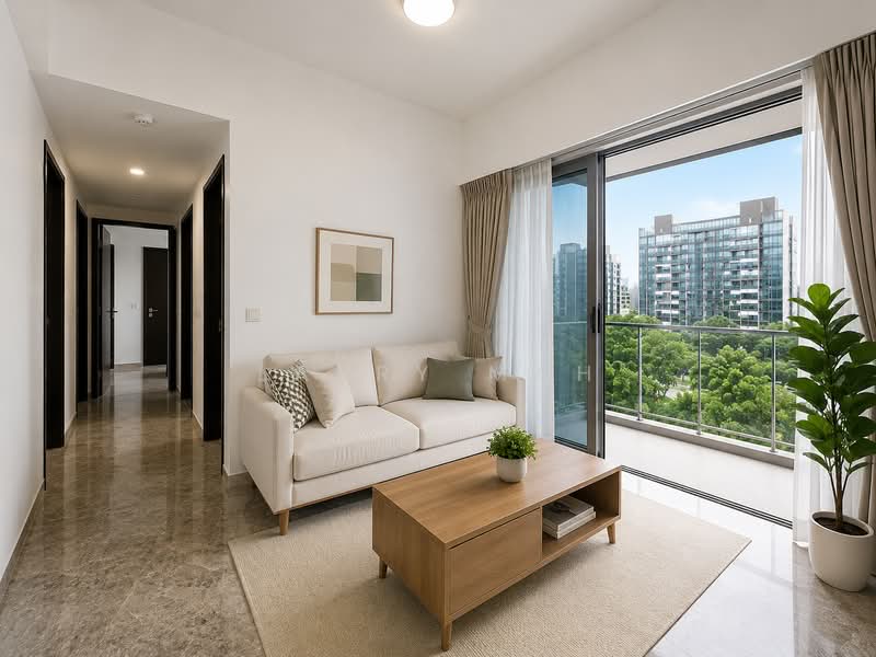 Wilshire Residences, 30 Farrer Road, 2 Bedrooms, 753 sqft, Condominium For Sale, by Larry Mah, 500195536 - Living Room - PropertyGuru.com.sg