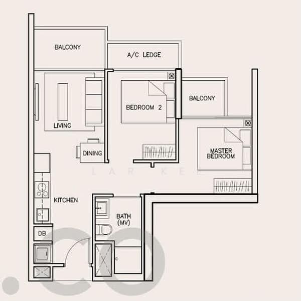 Tre Residences, 7 Geylang East Avenue 1, 2 Bedrooms, 570 sqft, Condominium For Rent, by Lar Kee, 500195596 - PropertyGuru.com.sg