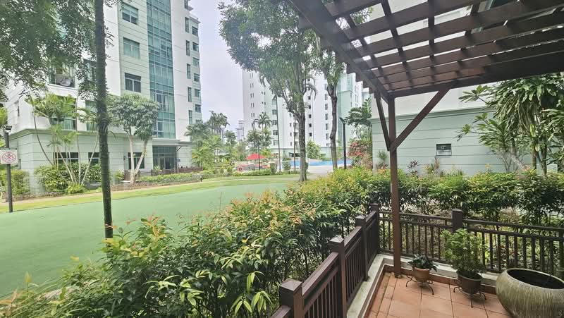 Rare DUAL KEY UNIT PATIO 3Bed+1 999Yr Full Condo Landed Feeling, Hillview Avenue, 4 Bedrooms, 1,711 sqft, Condominium For Sale, by Elizabeth Lim, 500195784 - Patio facing greenery - PropertyGuru.com.sg