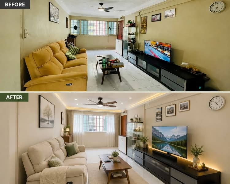 208 Yishun Street 21, 208 Yishun Street 21, 3 Bedrooms, 1,001 sqft, HDB Flat For Sale, by Zola Tan, 500195955 - Living Room - PropertyGuru.com.sg