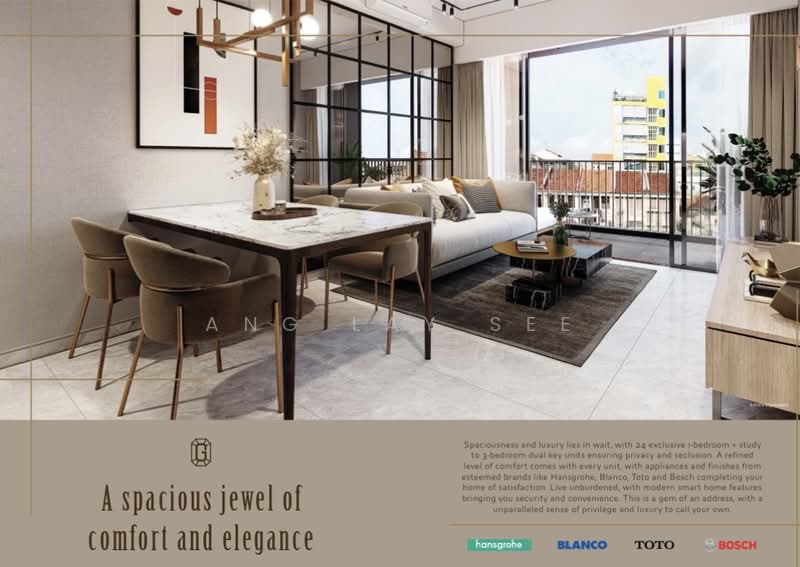 Gems Ville, 8 Lorong 13 Geylang, 3 Bedrooms, 1,216 sqft, Condominium For Sale, by Ang Lay See, 500196142 - Living Room - PropertyGuru.com.sg