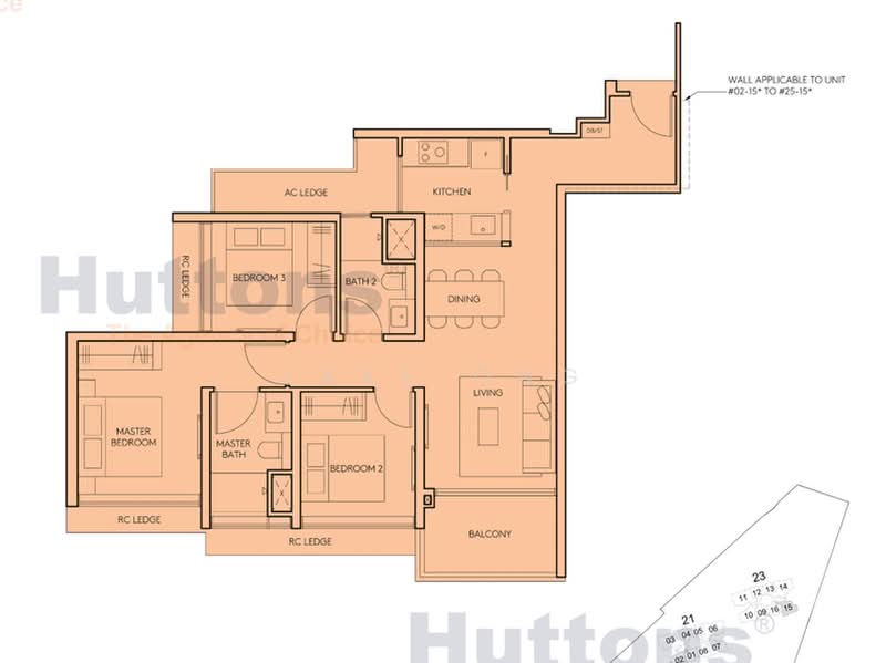 AMO Residence, 21 Ang Mo Kio Rise, 3 Bedrooms, 958 sqft, Condominium For Rent, by Jake Ong, 500196256 - PropertyGuru.com.sg