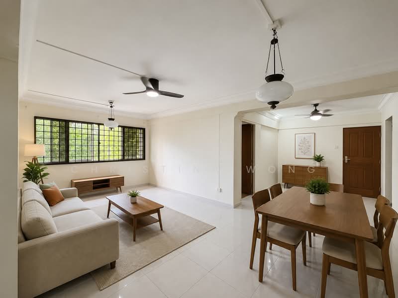 223 Bishan Street 23, 223 Bishan Street 23, 4 Bedrooms, 1,302 sqft, HDB Flat For Rent, by Christina Wong, 500196476 - Living Room with staged furniture - PropertyGuru.com.sg