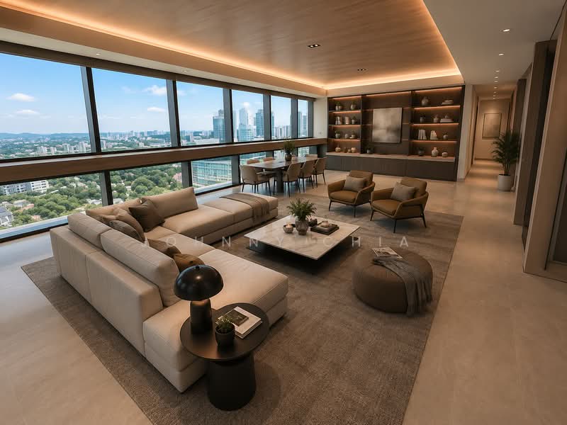 Hana, 8 Tomlinson Road, 4 Bedrooms, 3,531 sqft, Apartment For Rent, by Johnny Chia, 500196485 - Living Room - PropertyGuru.com.sg