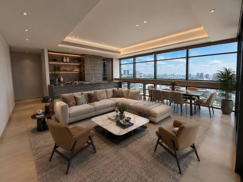 Hana, 8 Tomlinson Road, 4 Bedrooms, 3,531 sqft, Apartment For Rent, by Johnny Chia, 500196485 - Living Room - PropertyGuru.com.sg