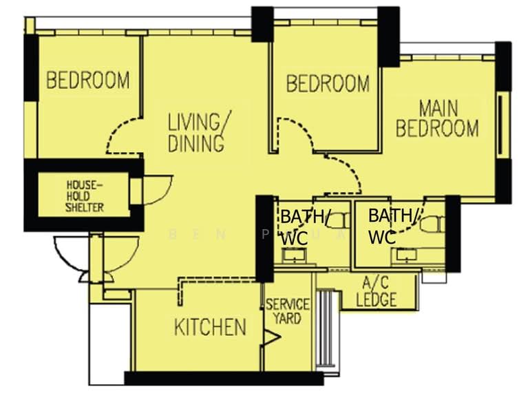 96 Dawson Road, 96 Dawson Road, 3 Bedrooms, 893 sqft, HDB Flat For Sale, by Ben Phua, 500196494 - PropertyGuru.com.sg