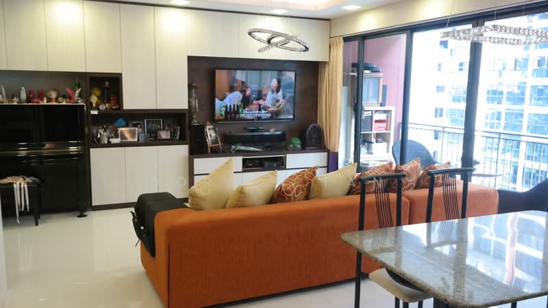 Riverparc Residence, 90 Punggol Drive, 4 Bedrooms, 1,346 sqft, Executive Condominium For Sale, by Doreen Tan, 500196514 - Living Room - PropertyGuru.com.sg