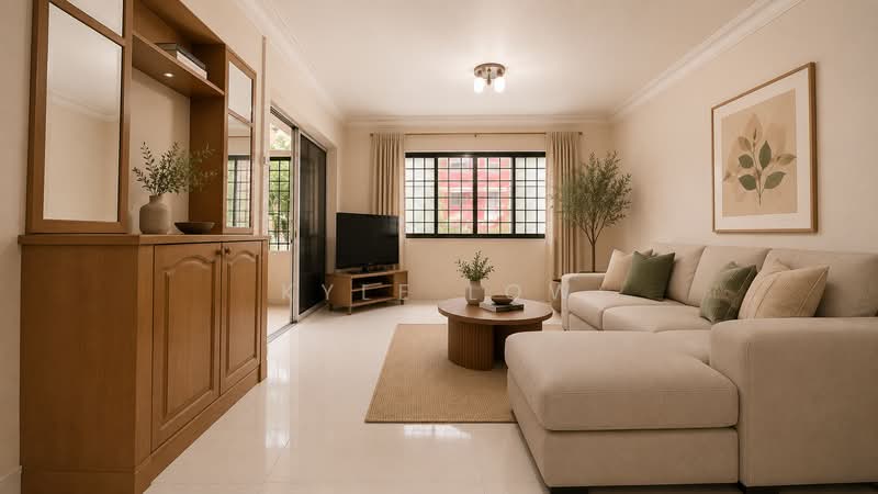 221 Hougang Street 21, 221 Hougang Street 21, 3 Bedrooms, 1,593 sqft, HDB Flat For Sale, by Kyle Low, 500197123 - AI - Living Room - PropertyGuru.com.sg