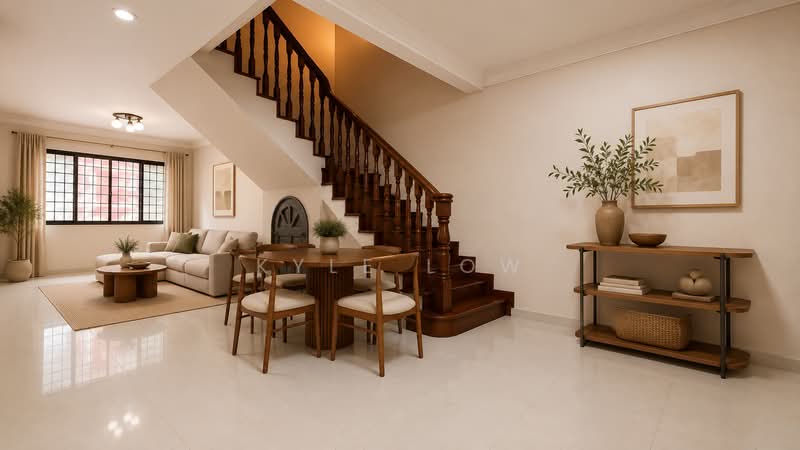 221 Hougang Street 21, 221 Hougang Street 21, 3 Bedrooms, 1,593 sqft, HDB Flat For Sale, by Kyle Low, 500197123 - AI - Living Room - PropertyGuru.com.sg