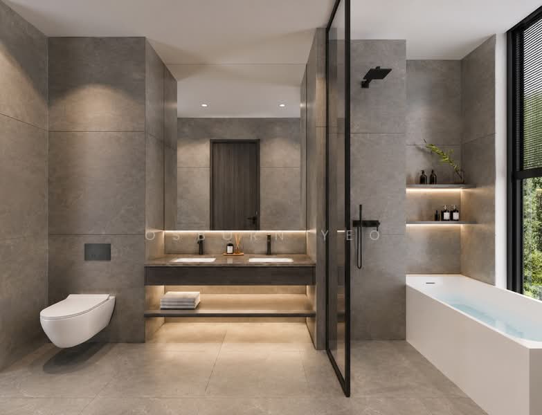 ☎️ 1KM Haig Girls & Tanjong Katong Primary, D15 Onan Road New Freehold 3.5Storey Terrace (Lift+Pool), onan road, 6 Bedrooms, 5,185 sqft, Detached House For Sale, by Osborn Yeo, 500197546 - Bathroom - PropertyGuru.com.sg