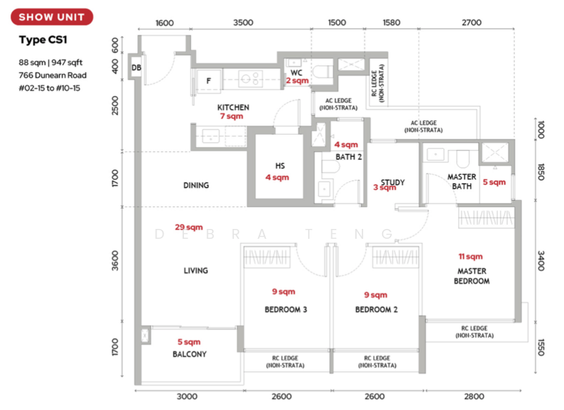 Dunearn House, 760 Dunearn Road, 3 Bedrooms, 872 sqft, Condominium For Sale, by Debra Teng, 500197564 - PropertyGuru.com.sg