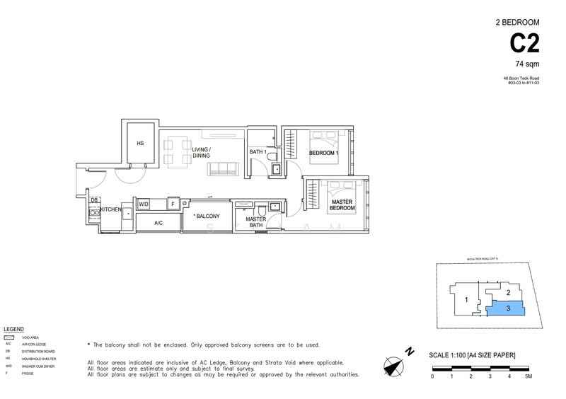 The Bronze, 46 Boon Teck Road, 2 Bedrooms, 796 sqft, Condominium For Sale, by SK Lam, 500197610 - PropertyGuru.com.sg