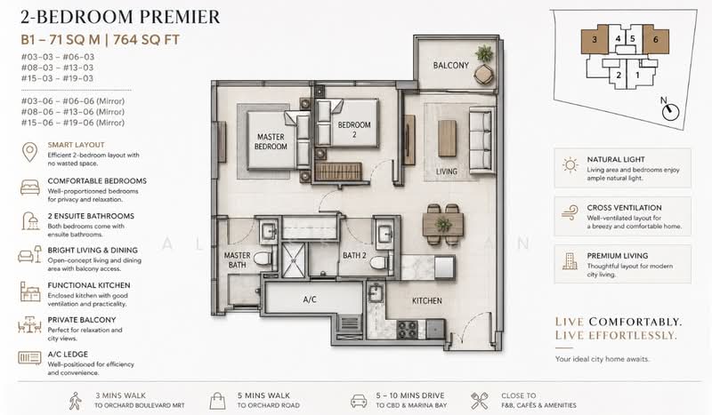 3 Cuscaden, 3 Cuscaden Walk, 2 Bedrooms, 764 sqft, Condominium For Rent, by Allyssa Chan, 500197666 - PropertyGuru.com.sg