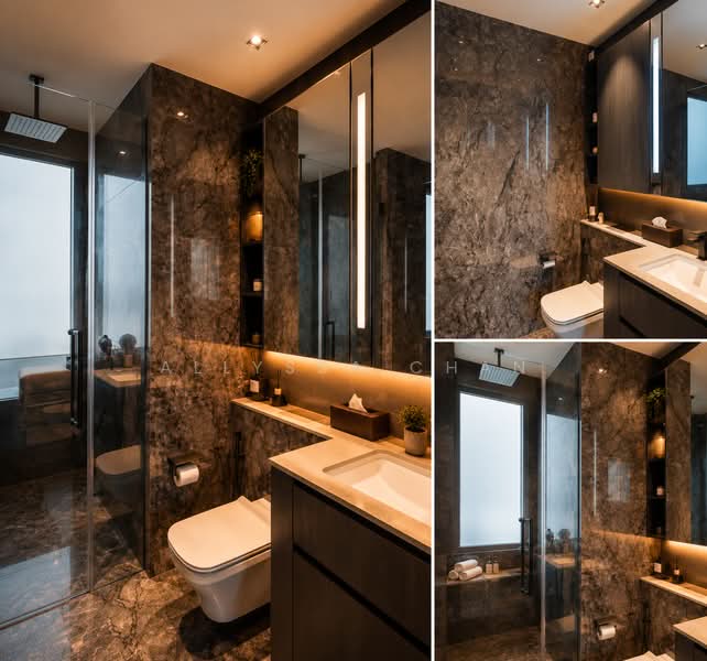 3 Cuscaden, 3 Cuscaden Walk, 2 Bedrooms, 764 sqft, Condominium For Rent, by Allyssa Chan, 500197666 - Bathroom - PropertyGuru.com.sg