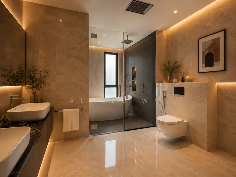 ✨ BRAND NEW FREEHOLD TERRACE @ HILLVIEW CRESCENT ✨, , 6 Bedrooms, 7,240 sqft, Terraced House For Sale, by Alfred Wu, 500197707 - Bathroom - PropertyGuru.com.sg