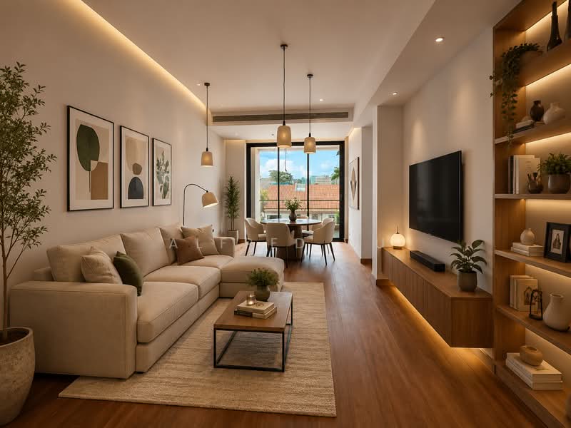 ✨ BRAND NEW FREEHOLD TERRACE @ HILLVIEW CRESCENT ✨, , 6 Bedrooms, 7,240 sqft, Terraced House For Sale, by Alfred Wu, 500197707 - Living Room - PropertyGuru.com.sg