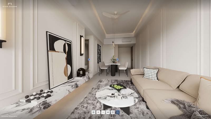 River Modern, River Galley Green, 3 Bedrooms, 904 sqft, Condominium For Sale, by Nicole Lim, 500197807 - Living Room - PropertyGuru.com.sg