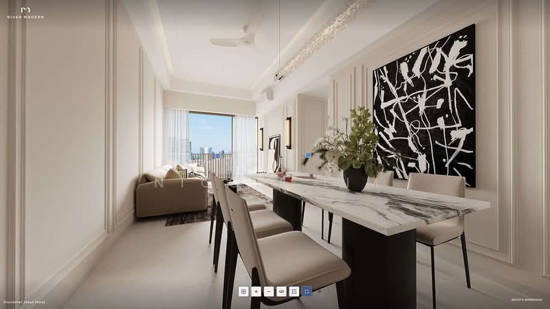 River Modern, River Galley Green, 3 Bedrooms, 904 sqft, Condominium For Sale, by Nicole Lim, 500197807 - Living Room - PropertyGuru.com.sg