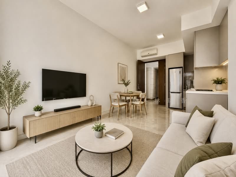 Highline Residences, 9 Kim Tian Road, 2 Bedrooms, 670 sqft, Condominium For Rent, by Jeslyn Lim 林瑞香, 500197857 - Living Room - PropertyGuru.com.sg