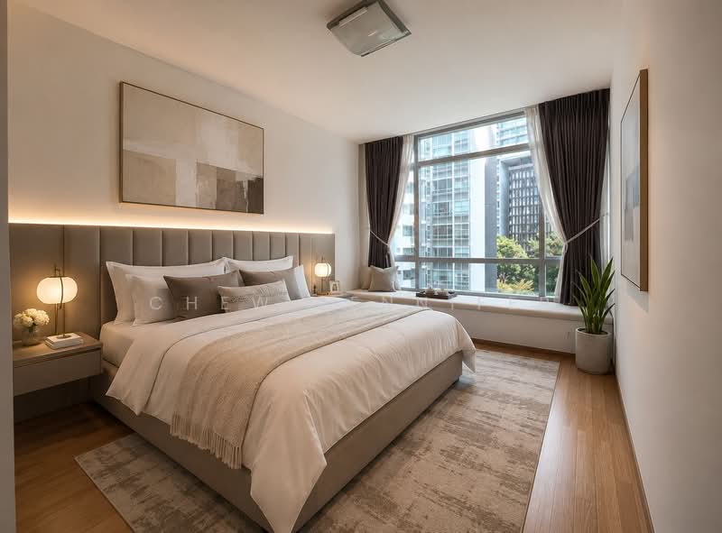 The Vermont On Cairnhill, 12A Cairnhill Rise, 3 Bedrooms, 1,410 sqft, Apartment For Rent, by Chew Jennifer, 500197868 - Bedroom virtually staged - PropertyGuru.com.sg
