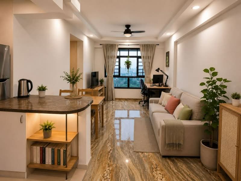 473A Fernvale Street, 473A Fernvale Street, 2 Bedrooms, 732 sqft, HDB Flat For Rent, by Pheron Lim, 500197917 - Living Room - PropertyGuru.com.sg