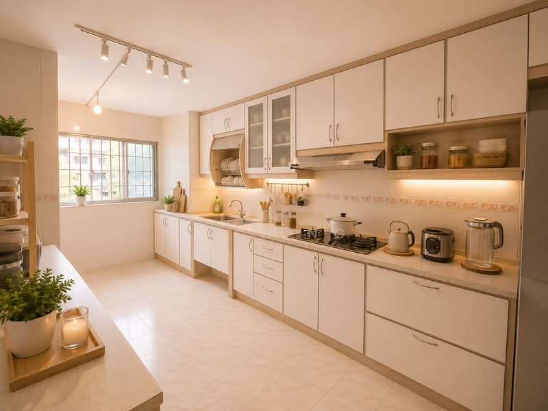 1300SQFT SPACIOUS 5R FLAT IN HOUGANG!, Hougang Avenue 10, 3 Bedrooms, 1,292 sqft, HDB Flat For Sale, by Zech Ng, 500198383 - Kitchen - PropertyGuru.com.sg