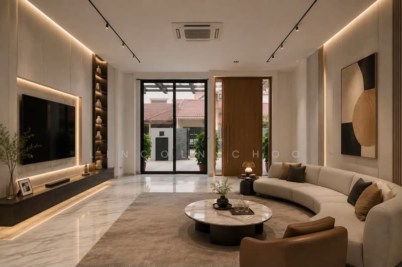 New Listing @ Serangoon Gardens ! 999yrs Modern SD w Basement & Lift @ Kingswear Ave, Serangoon gardens, 5 Bedrooms, 5,500 sqft, Semi-Detached House For Sale, by Lincoln Choo, 500198435 - Living Room - PropertyGuru.com.sg