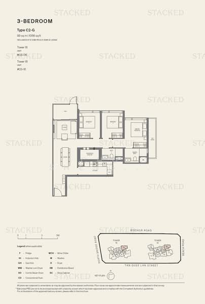 Midtown Modern, 18 Tan Quee Lan Street, 3 Bedrooms, 1,066 sqft, Condominium For Sale, by Chu Sheng Goh, 500198537 - PropertyGuru.com.sg
