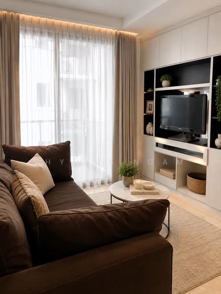 City living with MRT at doorstep, , 1 Bedroom, 484 sqft, Condominium For Sale, by Phyllis Ngam, 500199228 - Living Room - PropertyGuru.com.sg