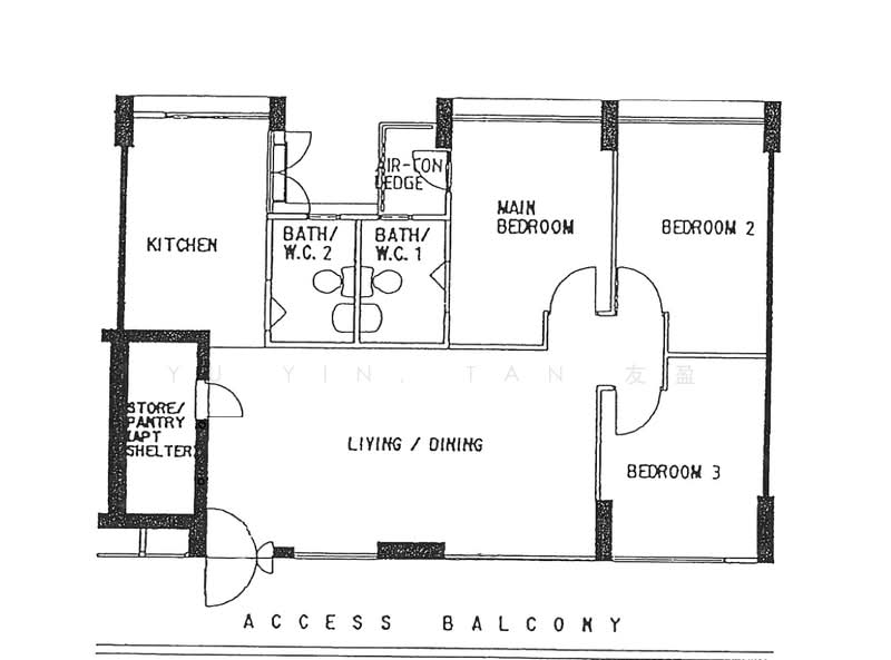 3 Pine Close, 3 Pine Close, 3 Bedrooms, 1,076 sqft, HDB Flat For Rent, by Yu Yin, Tan 友盈, 500199359 - PropertyGuru.com.sg