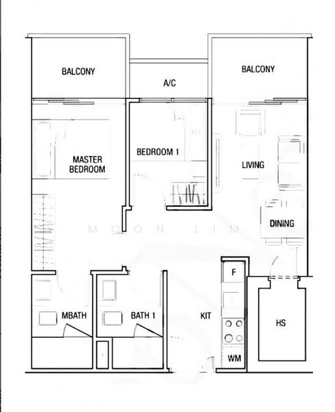 Midtown Residences, 1189 Upper Serangoon Road, 2 Bedrooms, 647 sqft, Condominium For Sale, by Moon Lim, 500199416 - PropertyGuru.com.sg