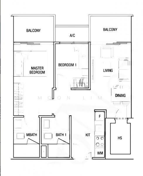 Midtown Residences, 1189 Upper Serangoon Road, Hougang / Punggol / Sengkang, 2 Bedrooms, 647 sqft, Condominium For Sale, by Moon Lim, 500199418 - PropertyGuru.com.sg