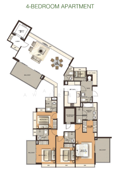Residences @ Emerald Hill, 119 Emerald Hill Road, 4 Bedrooms, 2,196 sqft, Condominium For Sale, by Xavier Aw (欧伟廷), 500199530 - PropertyGuru.com.sg