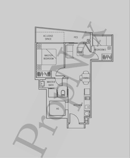 La Brisa, 50 Lorong 28 Geylang, 2 Bedrooms, 538 sqft, Condominium For Sale, by Jacky Teo, 500200209 - PropertyGuru.com.sg
