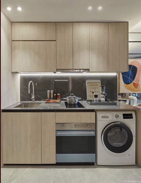 Orchard Sophia, 128 Sophia Road, 2 Bedrooms, 592 sqft, Condominium For Rent, by Kal Ong, 500200227 - Kitchen - PropertyGuru.com.sg