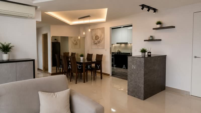 662D Edgedale Plains, 662D Edgedale Plains, 3 Bedrooms, 1,206 sqft, HDB Flat For Sale, by Jacky Tan, 500200290 - Dining Room - PropertyGuru.com.sg