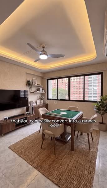 Blk 101A, Lorong 2, 4 Bedrooms, 1,582 sqft, HDB Flat For Sale, by Anthony Ng, 500200397 - Games room- Ai generated - PropertyGuru.com.sg