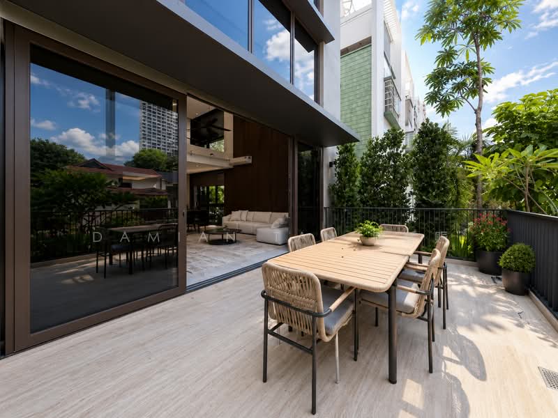 ⭐️LAST BRAND NEW TOP 3.5-STY CORNER TERRACE IN D11⭐️1 KM OF SJI JUNIOR⭐️NEAR NOVENA MRT & BUS STOP⭐️, Shrewsbury Road Buckley Gentle Gilstead Evelyn Chancery Barker Goldhill Mount Rosie Dyson Merlimau Tan Sim Boh Whitley Bo Seng Novena Utara Selatan Emerald Saunders Cairnhill Mutiara Hoot Kiam Arnap Kelawar Tupai Robin Fernhill Cambridge Carlisle, 6 Bedrooms, 6,926 sqft, Corner Terrace For Sale, by Damian Tan 陈係赈, 500200453 - Outdoor Terrace - PropertyGuru.com.sg