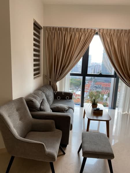 DUO Residences, 1 Fraser Street, 1 Bedroom, 646 sqft, Apartment For Rent, by Sylvester Soon, 500200659 - Living Room - PropertyGuru.com.sg