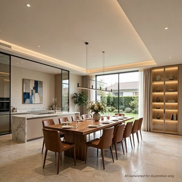 Rare Freehold Regular Land with Wide Frontage Near MRT, , 6 Bedrooms, 2,500 sqft, Semi-Detached House For Sale, by Leon Lim, 500200749 - Dining Room - PropertyGuru.com.sg