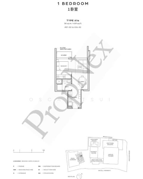 Midtown Bay, 120 Beach Road, 1 Bedroom, 409 sqft, Condominium For Sale, by Oscar Tsui, 500200902 - PropertyGuru.com.sg