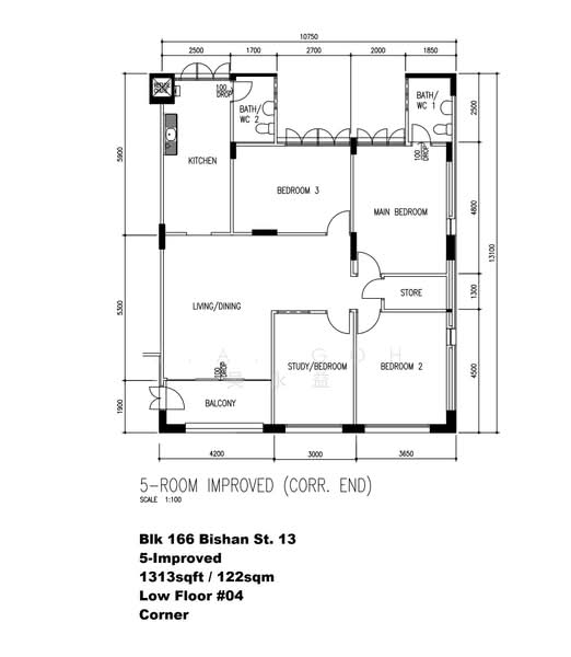166 Bishan Street 13, 166 Bishan Street 13, 3 Bedrooms, 1,313 sqft, HDB Flat For Rent, by J.A. Goh 吴永益, 500200969 - PropertyGuru.com.sg