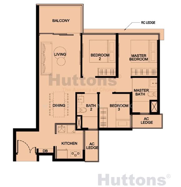 Kingsford Waterbay, 84 Upper Serangoon View, Hougang / Punggol / Sengkang, 3 Bedrooms, 850 sqft, Condominium For Sale, by Martin Ng, 500201003 - PropertyGuru.com.sg